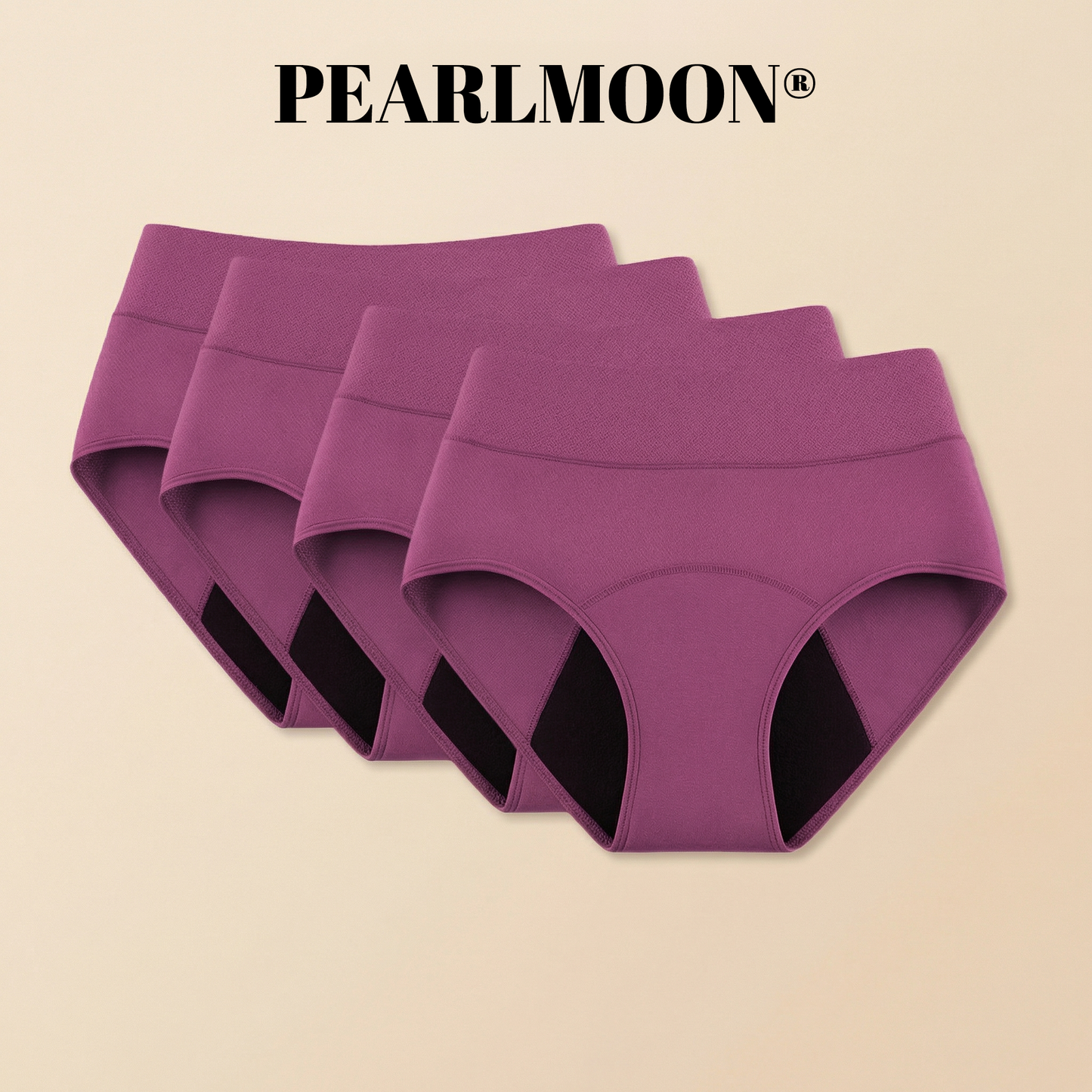🌸🌸 Dernier jour : -80 % | Lot de 4 culottes 100 % anti-fuites PEARLMOON®