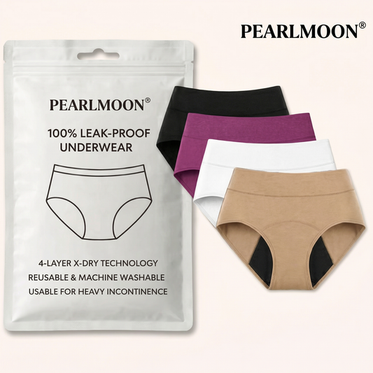 🌸🌸 Dernier jour : -80 % | Lot de 4 culottes 100 % anti-fuites PEARLMOON®